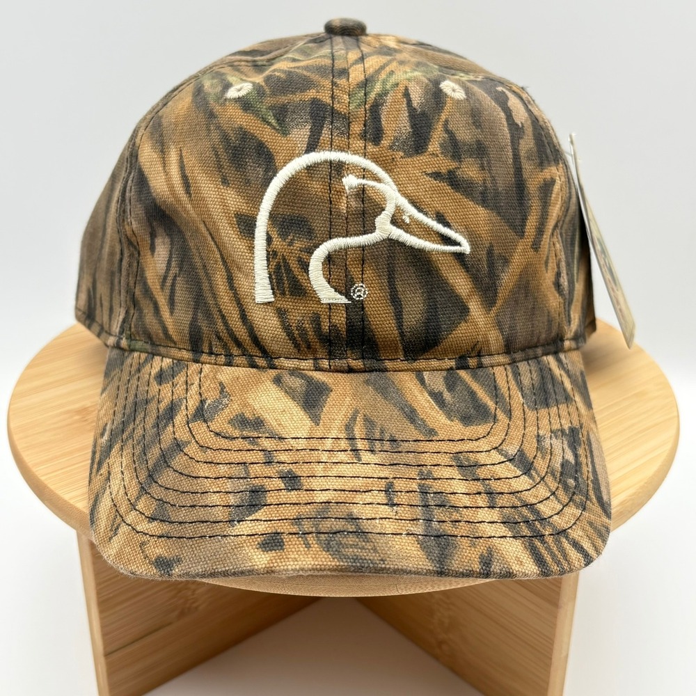 Ducks Unlimited Mossy Oak Camo Hat Mens Adjustable Hunting Baseball Cap NWT